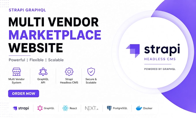 develop strapi graphql multi vendor marketplace website