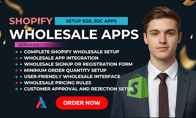 setup and install and integrate professional shopify wholesale, b2b, b2c apps