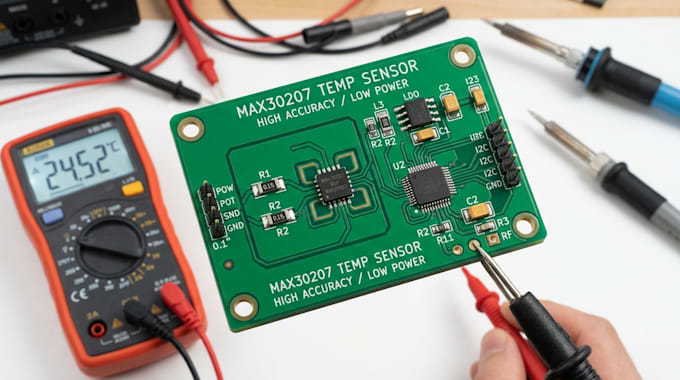 design high accuracy low power temperature sensor pcb using max30207