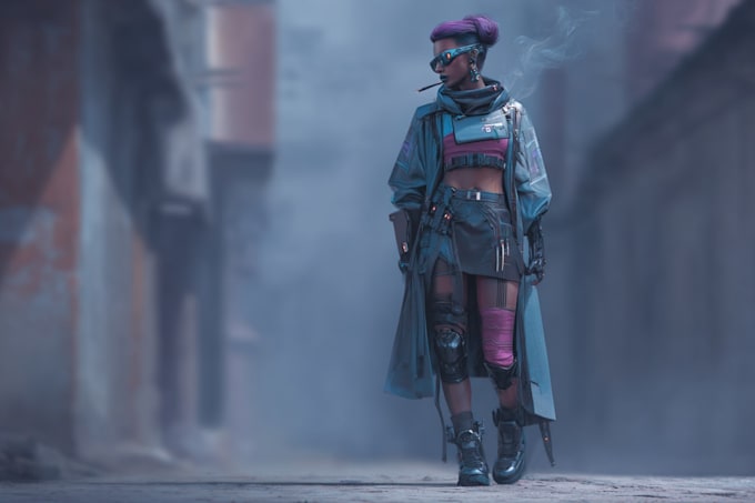 create dnd character art and sci fi concept art