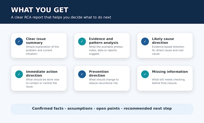 deliver a fast root cause analysis report for your quality issue