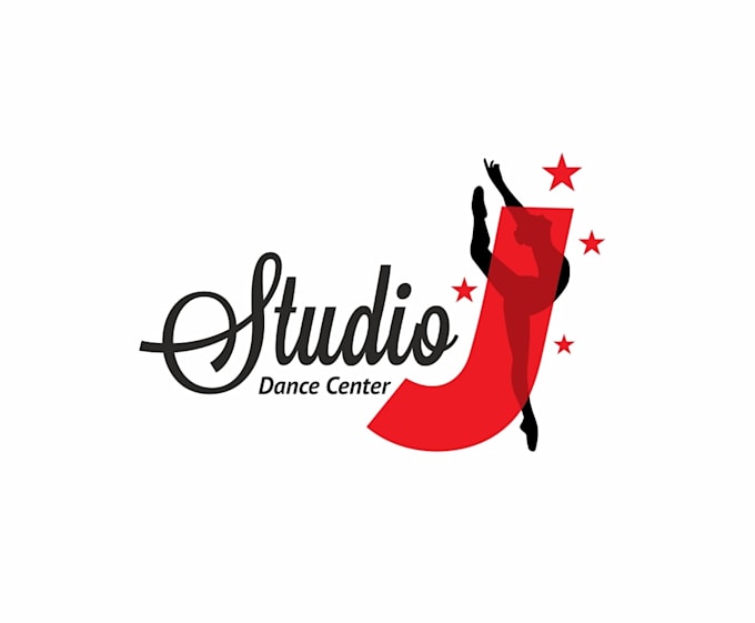 custom dance studio logo with elegant and modern style