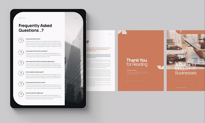 design PDF lead magnet, pdf ebook design, guide and workbook design
