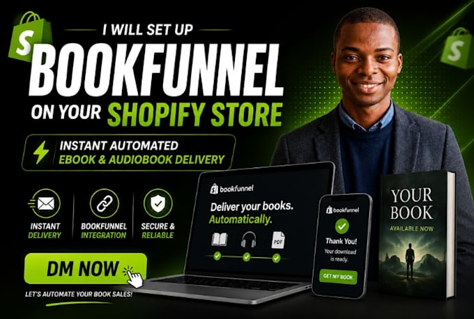 set up bookfunnel on your shopify store for instant automated ebook audiobook