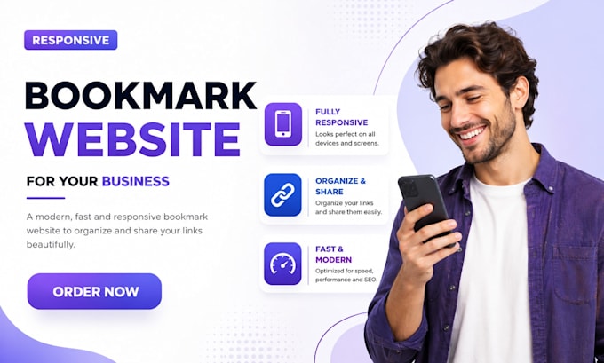 build responsive bookmark website for your business