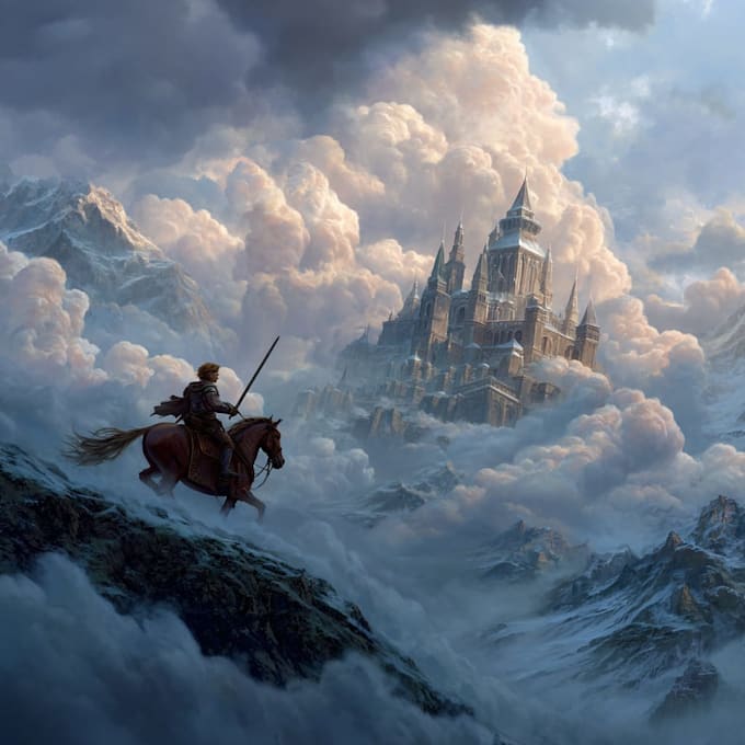draw fantasy book cover, illustration