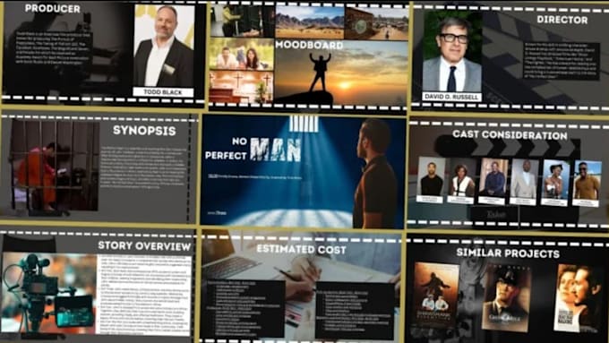 create a pitch deck presentation for movie and we series