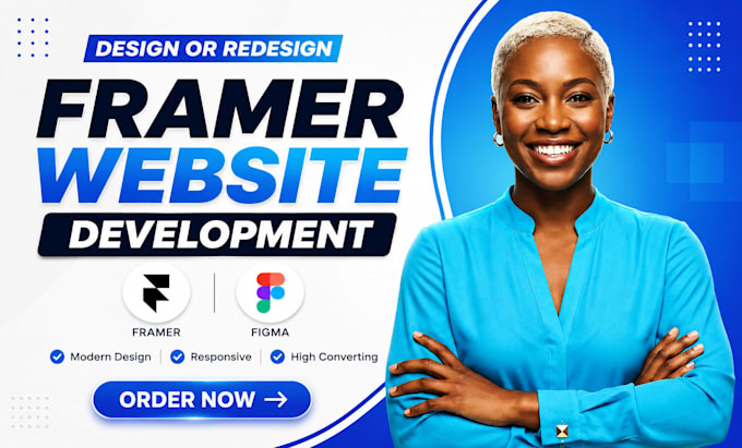 design framer website, landing page or business website