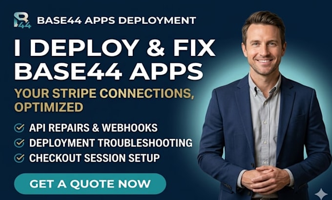 build base44 ai app fix base44 bugs and deploy stripe integration