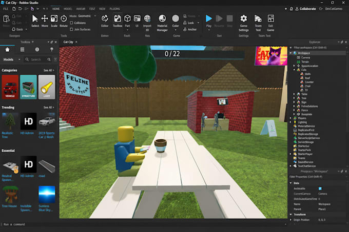 build roblox game, develop roblox game, roblox gui, lua, full game creation