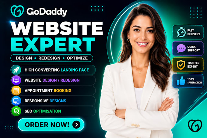design and redesign godaddy website and godaddy ecommerce website