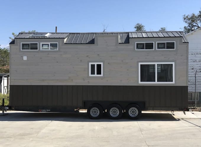 affordable house 2d 3d concept, low cost modular container, wheel tiny home