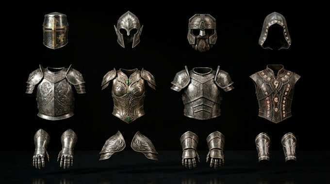 create 3d weapon sword armor and cosplay assets for games