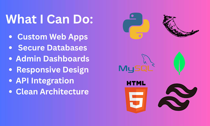 build a custom python flask web application or admin portal