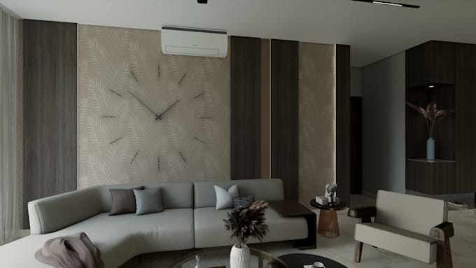 create realistic 3d interior rendering for your residence