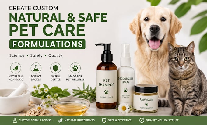 create custom natural and safe pet care formulations