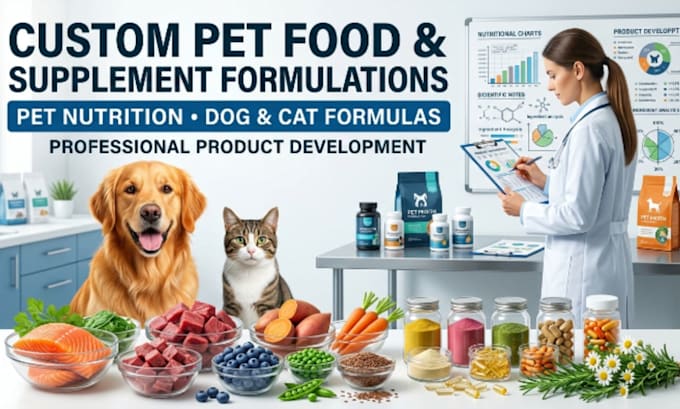 develop custom pet food and supplement formulations