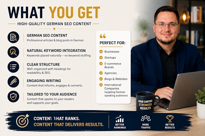 write SEO optimized german blog posts and articles