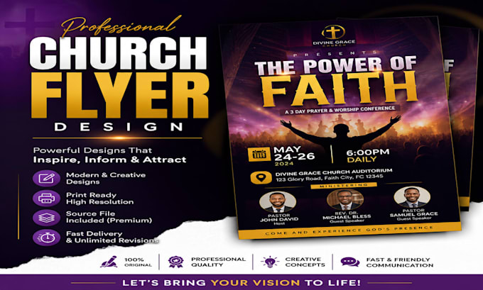 create a beautiful and stunning church flyer