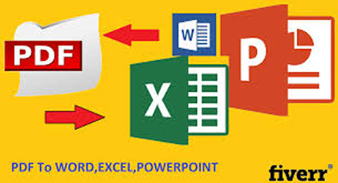 convert PDF into ms excel, sheet, ms word, docs