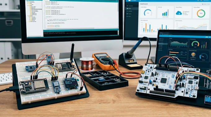 develop esp32, stm32 and iot hardware solutions