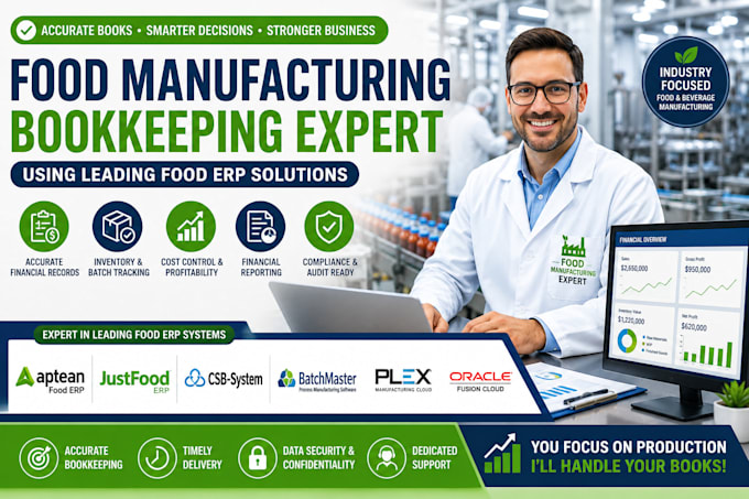 do manage food manufacturing bookkeeping using aptean food erp justfood csb