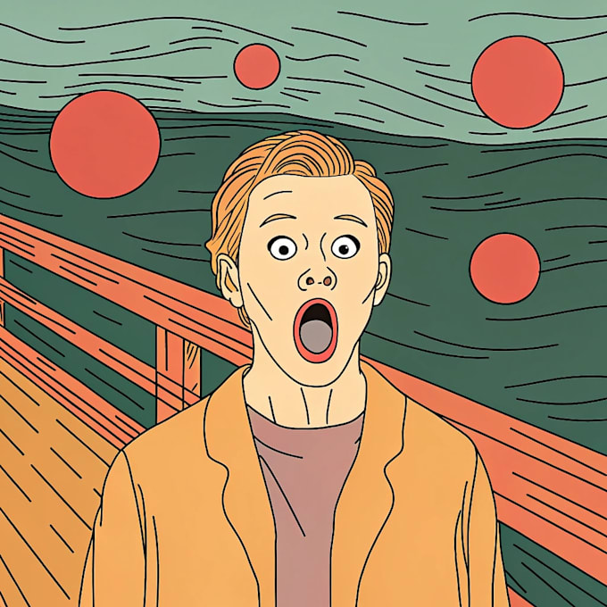 draw a flat vector landscape illustration