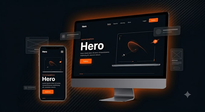design a modern responsive showcase website or landing page