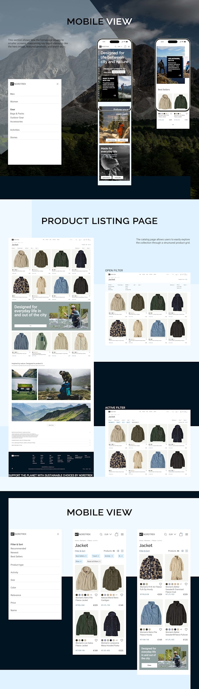 design modern ecommerce website UI UX in figma
