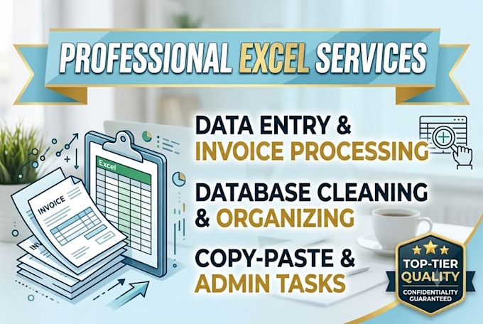 do expert excel data entry and invoice processing