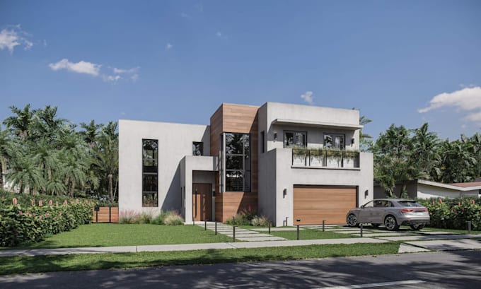 create home exterior design landscape design rendering