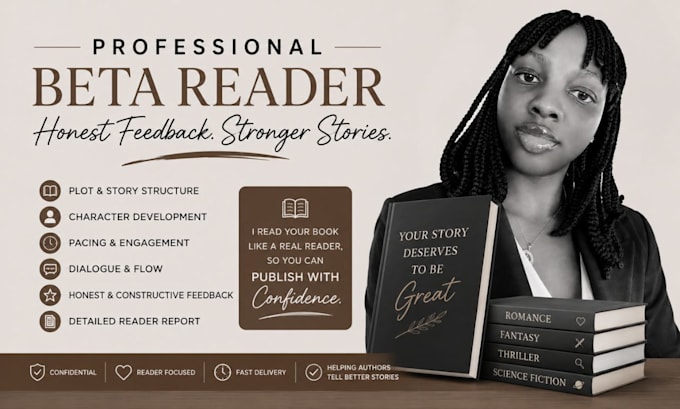 beta read your self help, motivational book and give actionable reader feedback