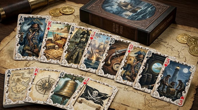 create complete board game design with cards, box and rulebook