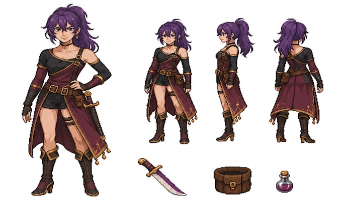 illustrate pixel art character design pixel game art pixel art sprite animation