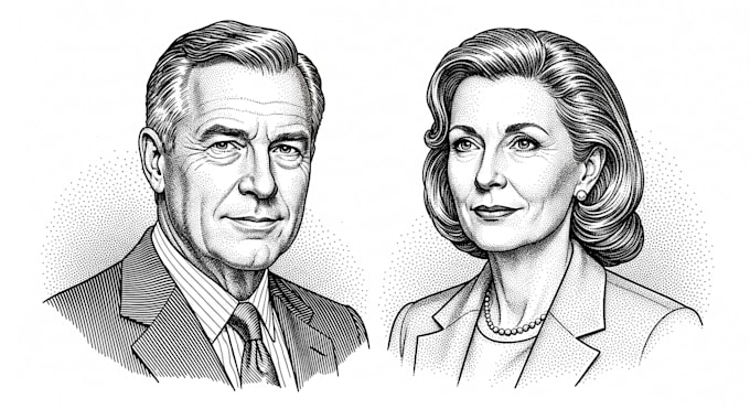 create professional hedcut wsj style portraits