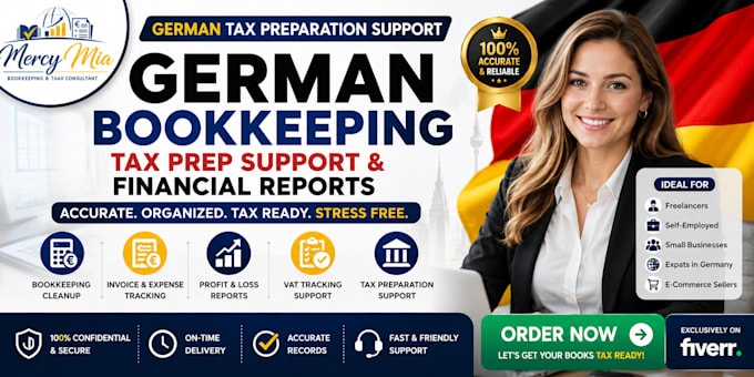 provide german tax preparation support bookkeeping and vat tracking
