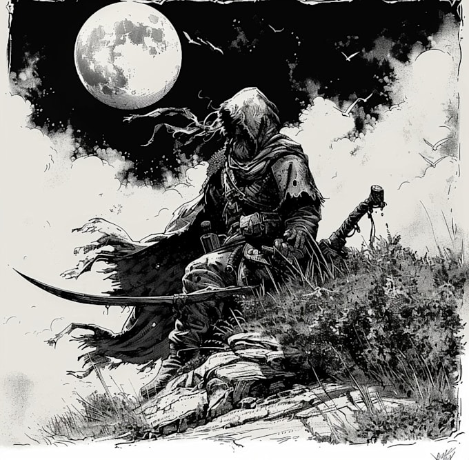 draw a pen and ink illustration