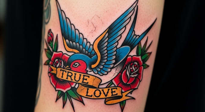 create old school or traditional tattoo design