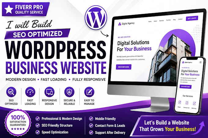 build an SEO optimized business website in wordpress
