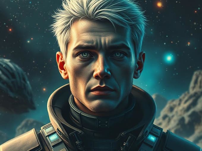design stunning sci fi portrait art