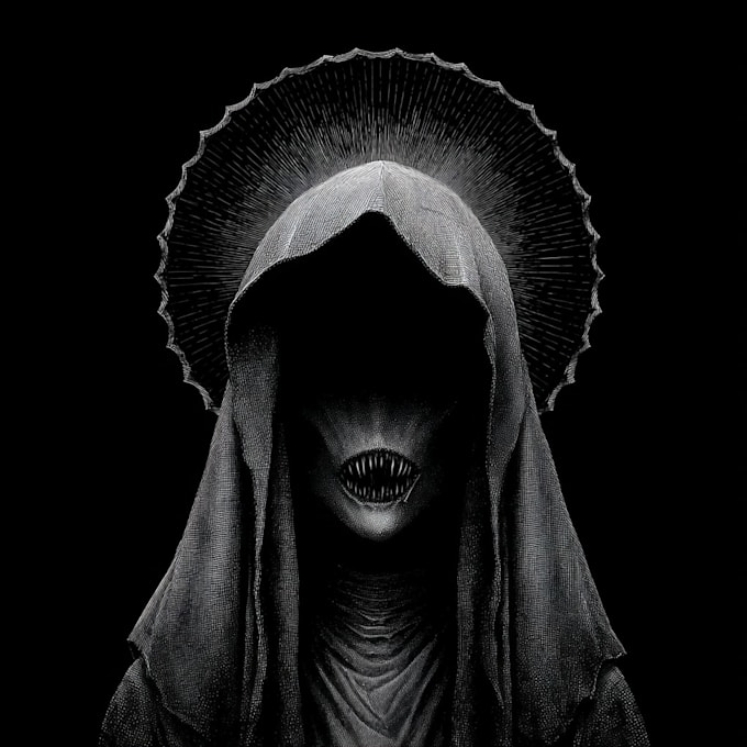 create dark art illustration or horror creature concept