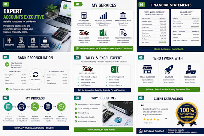 do bookkeeping, accounting, and bank reconciliation