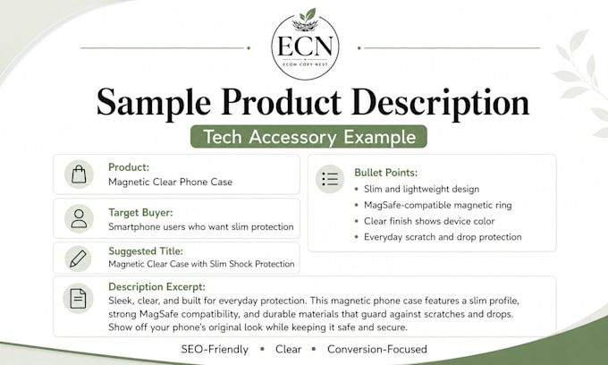 write SEO product descriptions for your online store