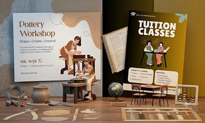create professional and clean flyer and brochure