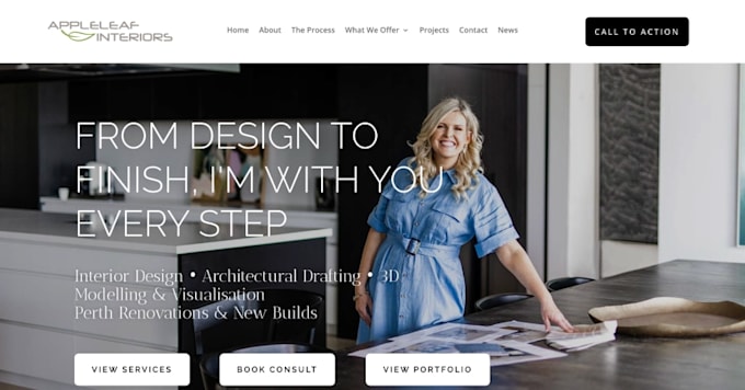 design a google sites website for your interior design business