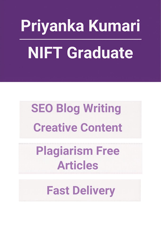 write SEO blogs and creative content for you