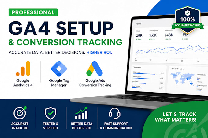 set up ga4 and conversion tracking with GTM