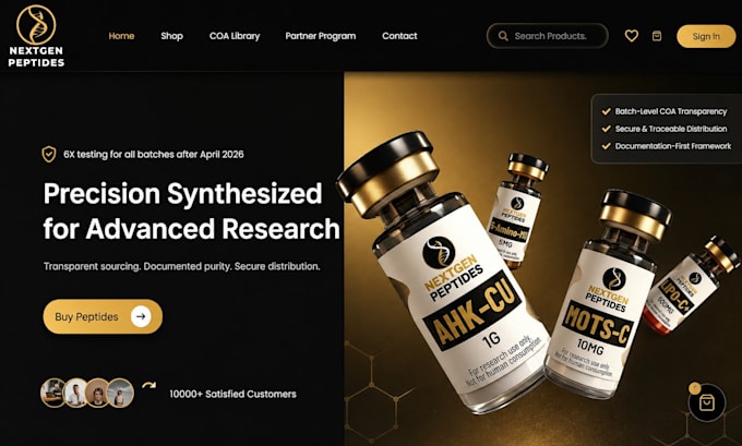 build peptide website research peptide website woocommerce peptide website