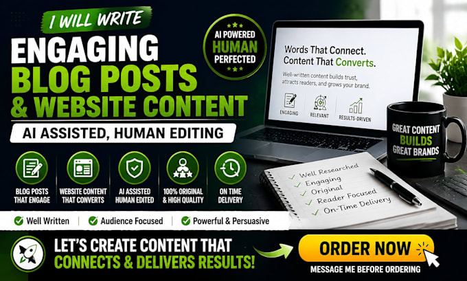 write ai assisted seo articles, blogs, website content, human editing