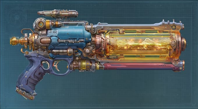 design unique weapons illustrations